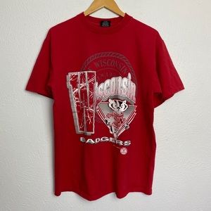 VTG ‘93 Single Stitch Wisconsin Badgers Mascot Tee
